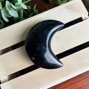 Rainbow Fluorite Moon Carving B